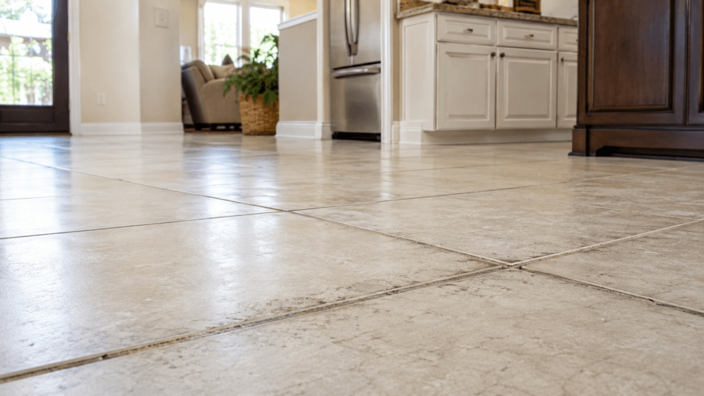 Signs of dirty or discolored grout lines in a Cypress home.